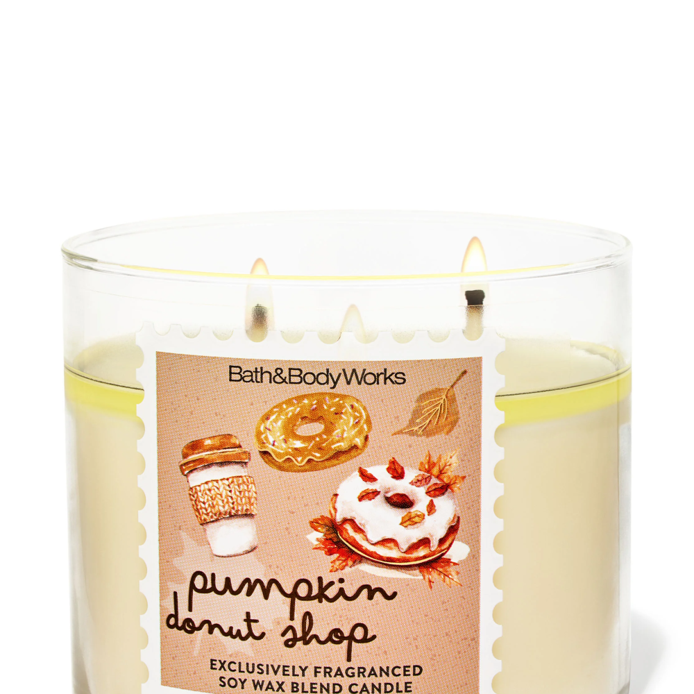 Pumpkin Donut Shop 3 Wick Candle