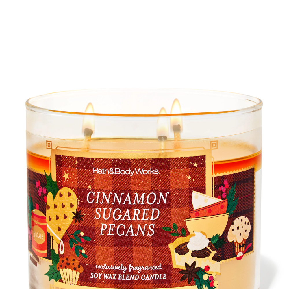 Cinnamon Sugared Pecans 3 Wick Candle