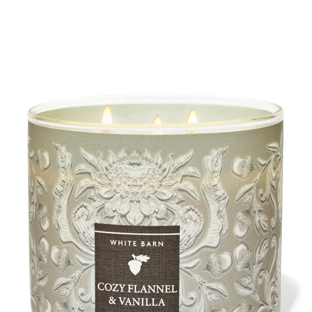 Cozy Flannel & Vanilla 3 Wick Candle