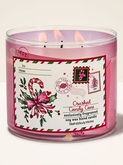 Crushed Candy Cane 3-Wick Candle